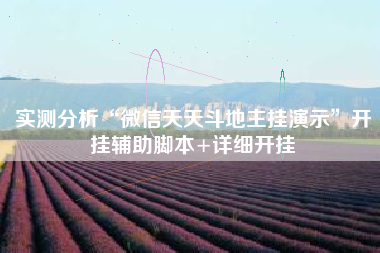 实测分析“微信天天斗地主挂演示”开挂辅助脚本+详细开挂