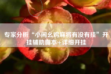 专家分析“小闲幺鸡麻将有没有挂”开挂辅助脚本+详细开挂