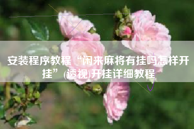 安装程序教程“闲来麻将有挂吗怎样开挂”(透视)开挂详细教程