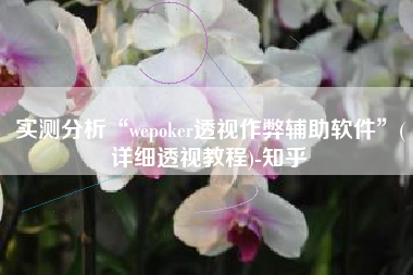 实测分析“wepoker透视作弊辅助软件	”(详细透视教程)-知乎