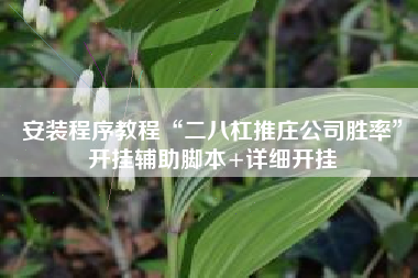 安装程序教程“二八杠推庄公司胜率	”开挂辅助脚本+详细开挂
