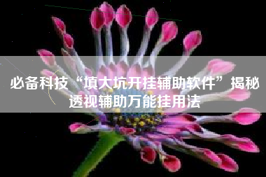 必备科技“填大坑开挂辅助软件	”揭秘透视辅助万能挂用法