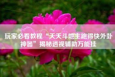 玩家必看教程“天天斗地主跑得快外卦神器”揭秘透视辅助万能挂