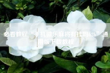 必看教程“手机微乐麻将有挂吗b2b”通用版下载教程