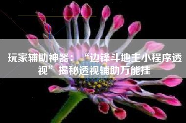 玩家辅助神器：“边锋斗地主小程序透视”揭秘透视辅助万能挂