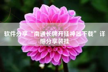 软件分享“南通长牌开挂神器下载	”详细分享装挂