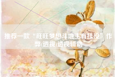 推荐一款“旺旺梦想斗地主有挂没”作弊(透视)透视辅助