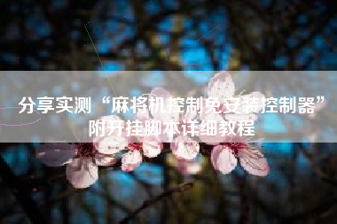 分享实测“麻将机控制免安装控制器”附开挂脚本详细教程