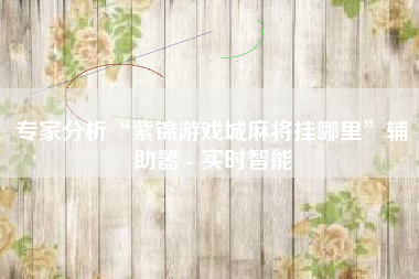 专家分析“紫锦游戏城麻将挂哪里”辅助器 - 实时智能