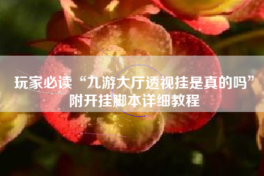 玩家必读“九游大厅透视挂是真的吗”附开挂脚本详细教程