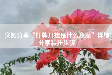 实测分享“打牌开挂是什么意思	”详细分享装挂步骤