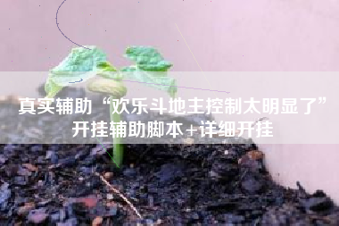 真实辅助“欢乐斗地主控制太明显了”开挂辅助脚本+详细开挂
