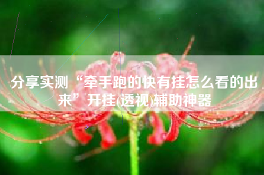 分享实测“牵手跑的快有挂怎么看的出来	”开挂(透视)辅助神器