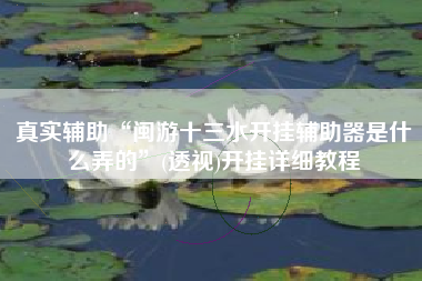 真实辅助“闽游十三水开挂辅助器是什么弄的	”(透视)开挂详细教程