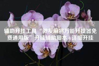 辅助开挂工具“微友麻将万能开挂器免费通用版”开挂辅助脚本+详细开挂