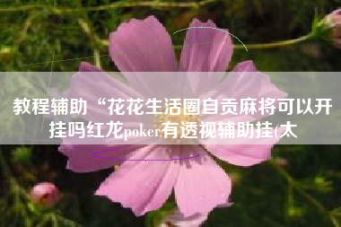 教程辅助“花花生活圈自贡麻将可以开挂吗红龙poker有透视辅助挂(太 教程辅助“花花生活圈自贡麻将可以开挂吗红龙poker有透视辅助挂(太