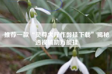 推荐一款“灵尊大厅作弊挂下载	”揭秘透视辅助万能挂