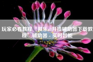 玩家必看教程“微乐a3开挂辅助器下载教程”辅助器 - 实时智能