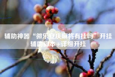 辅助神器“微乐安庆麻将有挂吗”开挂辅助脚本+详细开挂