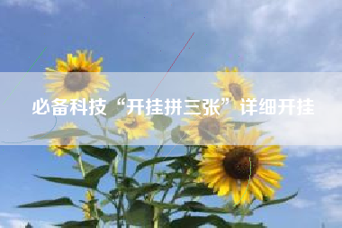 必备科技“开挂拼三张”详细开挂