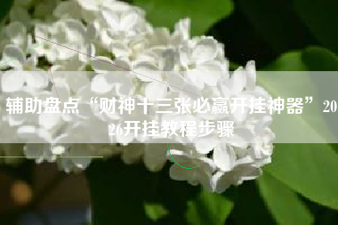 辅助盘点“财神十三张必赢开挂神器”2026开挂教程步骤