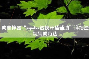 助赢神器“aapoker透视开挂辅助”详细透视辅助方法