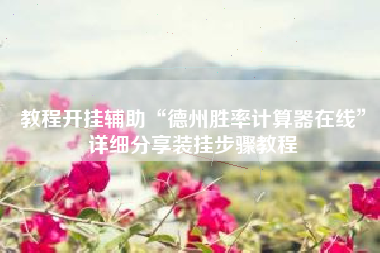 教程开挂辅助“德州胜率计算器在线	”详细分享装挂步骤教程