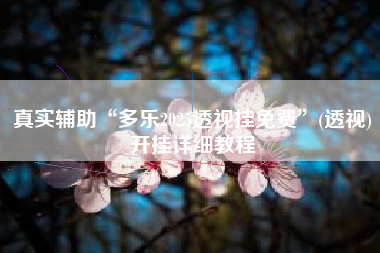 真实辅助“多乐2025透视挂免费	”(透视)开挂详细教程