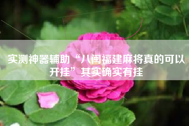 实测神器辅助“八闽福建麻将真的可以开挂	”其实确实有挂