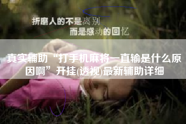 真实辅助“打手机麻将一直输是什么原因啊”开挂(透视)最新辅助详细