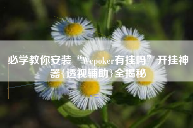 必学教你安装“Wepoker有挂吗	”开挂神器{透视辅助}全揭秘