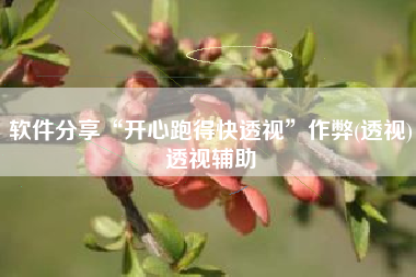 软件分享“开心跑得快透视	”作弊(透视)透视辅助