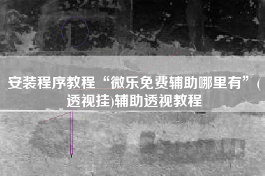 安装程序教程“微乐免费辅助哪里有	”(透视挂)辅助透视教程