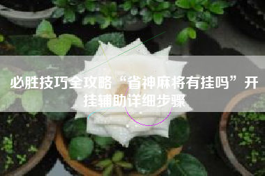 必胜技巧全攻略“省神麻将有挂吗”开挂辅助详细步骤