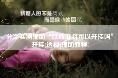 分享实测辅助“陕西麻将可以开挂吗	”开挂(透视)辅助教程!