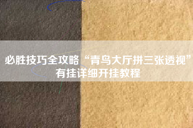 必胜技巧全攻略“青鸟大厅拼三张透视	”有挂详细开挂教程