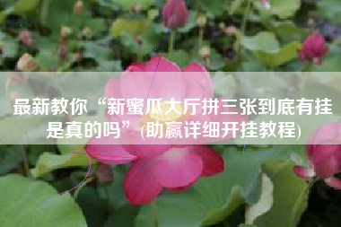 最新教你“新蜜瓜大厅拼三张到底有挂是真的吗	”(助赢详细开挂教程)