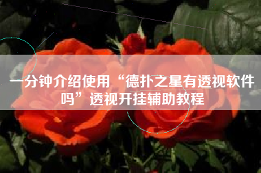 一分钟介绍使用“德扑之星有透视软件吗”透视开挂辅助教程