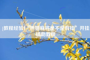 [教程经验]“熊猫麻将是不是有挂”开挂辅助教程