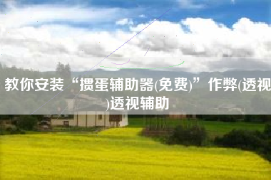 教你安装“掼蛋辅助器(免费)”作弊(透视)透视辅助