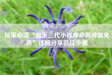 玩家必读“微乐三代小程序必赢神器免费	”详细分享装挂步骤