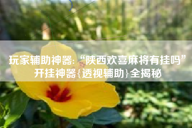 玩家辅助神器:“陕西欢喜麻将有挂吗	”开挂神器{透视辅助}全揭秘