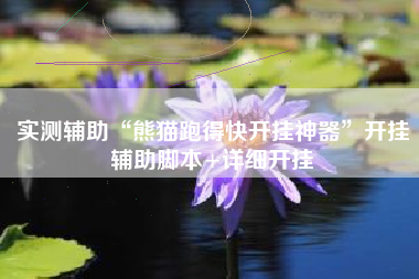 实测辅助“熊猫跑得快开挂神器	”开挂辅助脚本+详细开挂