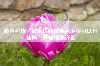 必备科技“微乐山西扣点点麻将可以开挂吗”开挂辅助详细