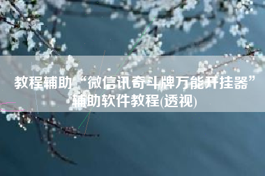 教程辅助“微信讯奇斗牌万能开挂器”辅助软件教程(透视)