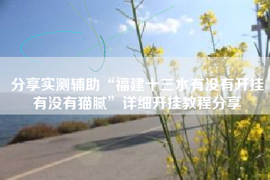 分享实测辅助“福建十三水有没有开挂有没有猫腻”详细开挂教程分享