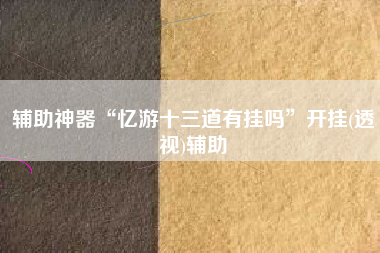 辅助神器“忆游十三道有挂吗”开挂(透视)辅助
