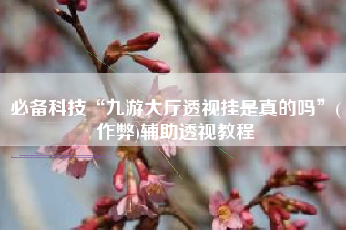 必备科技“九游大厅透视挂是真的吗”(作弊)辅助透视教程