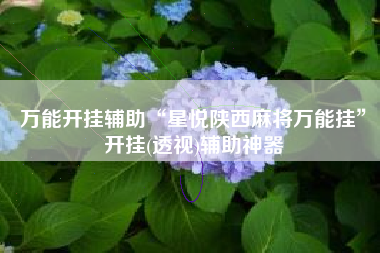 万能开挂辅助“星悦陕西麻将万能挂	”开挂(透视)辅助神器