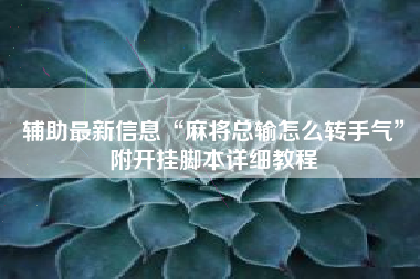 辅助最新信息“麻将总输怎么转手气	”附开挂脚本详细教程
